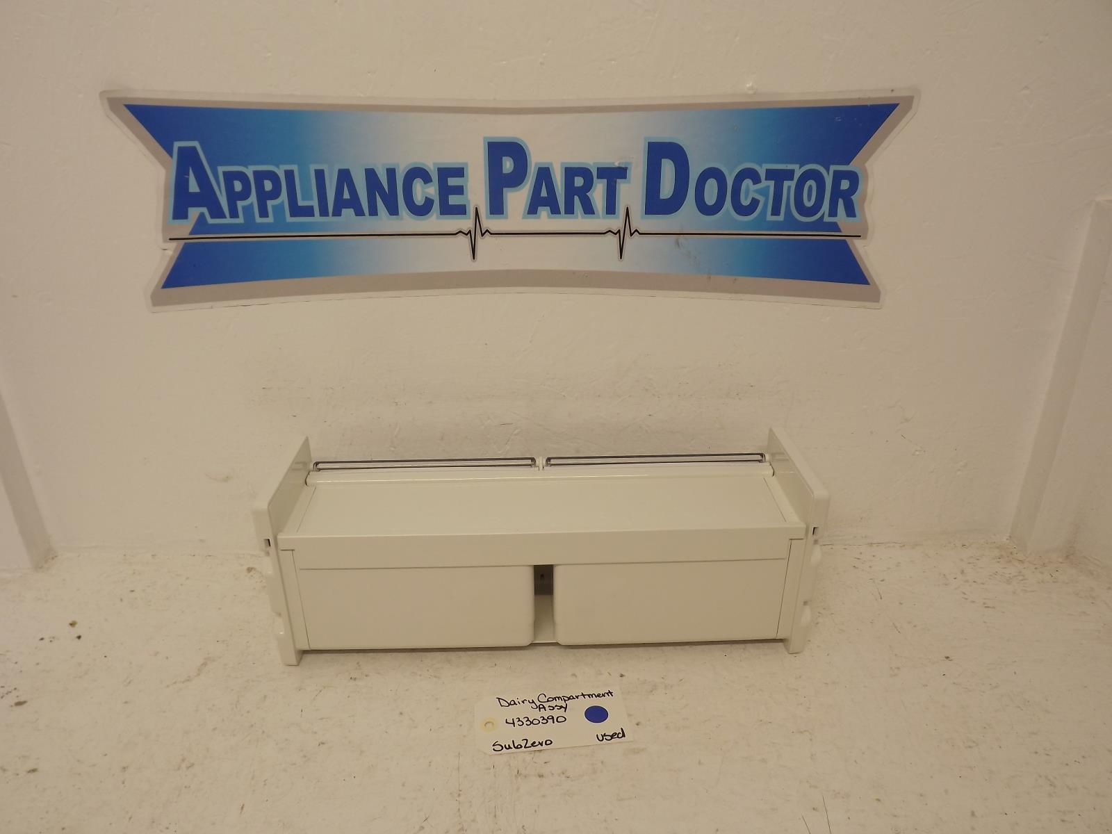 SubZero Refrigerator 4330390 Model #590 Dairy Compartment Assy Used SubZero Refrigerator 4330390 Model #590 Dairy Compartment Assy Used